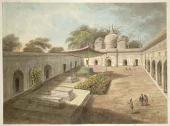 A Mosque with Tombs and Shrine in its Courtyard, Najibabad